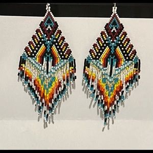- Handcrafted beaded earrings